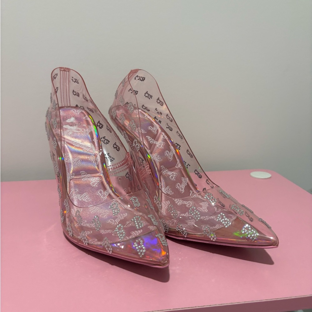 Elegant Pink Transparent Women's Heels Barbie Aldo